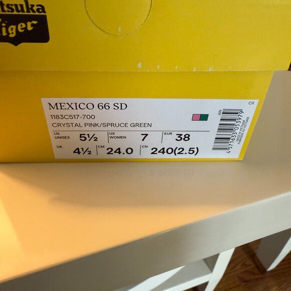 Onitsuka Tiger Mexico 66 SD Crystal Pink/Spruce Green Sneakers Size 7 - Picture 13 of 13